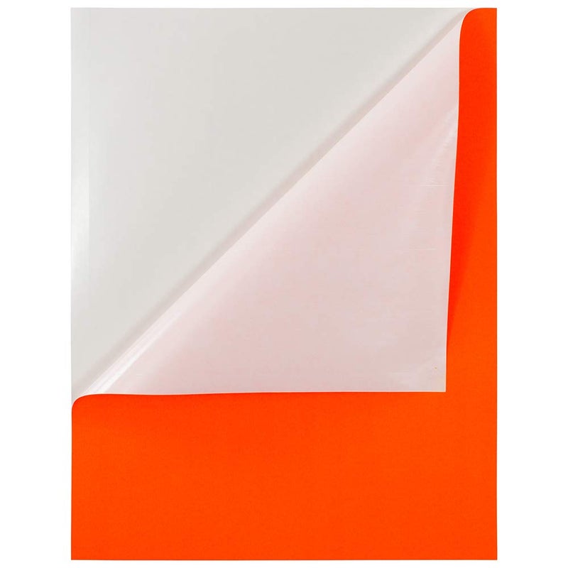 JAM PAPER Full Sheet Shipping Labels - Printable Sticker Paper - 8 1/2 x 11 - Neon Deep Red/Orange - 10 Full Pages/Pack - Image 3